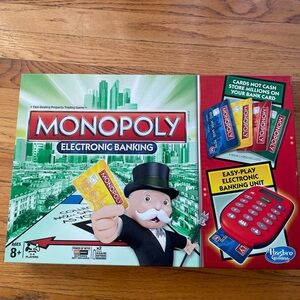 Hasbro Monopoly Electronic Banking Game - Red and Green